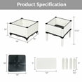 thumbnail image 2 of Costway Set of 4 Raised Garden Bed Elevated Flower Vegetable Herb Grow Planter Box White, 2 of 10
