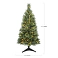 thumbnail image 4 of Élégant sapin de Noël Cashmere Holiday Time pré-éclairé à DEL multicolore de 4 pi, vert, 4 of 6
