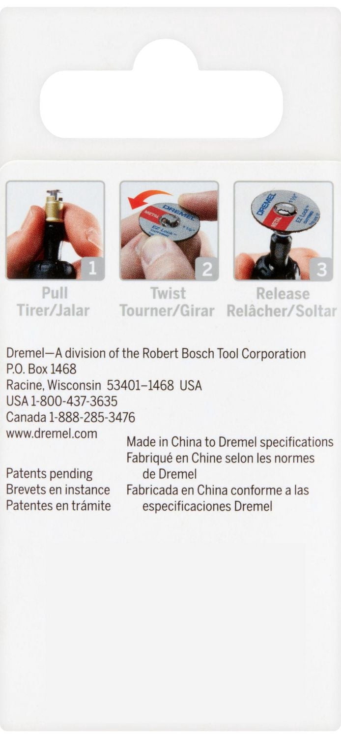 Dremel Meules À Tronçonner EZ Lock™ EZ476 De 1 1/2 Po (Lot De 5)