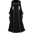 thumbnail image 1 of JUNWELL Liquidation Robes d'Halloween pour Femmes Femmes Automne Hiver Gothique Rétro à Imprimé Floral Robes de Bal Robes Robe, 1 of 5