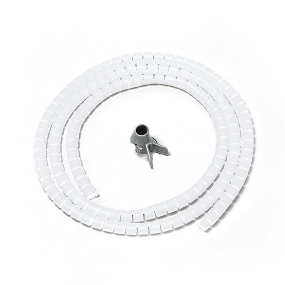 PE Electric Cable Organizer Portable Protective 2M Trimmable Elastic Living Room Cord Wire Management Organizing Sleeve White