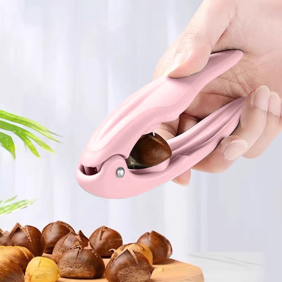 sdhkgrrt under $5 Chestnut Opener, Chestnut Opener Tool with Ergonomic Handle,Stainless Steel Nut Cracker for Kitchen,Household Walnut Peeler Scissors,Safe Food Grade Nut Splitter
