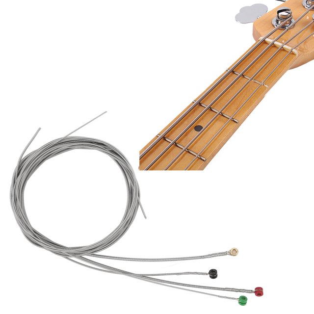 Guitar Accessories, Colorful Head Replacement Perfect Sound Quality Electric Bass Strings For Instrument