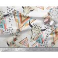 thumbnail image 3 of Soimoi Velvet Fabric Triangle & Animal Face Print Sewing Fabric Yard 58 Inch Wide, 3 of 3