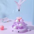 thumbnail image 1 of EGNMCR Pet Turntable Cats Toy Four Layer Space Tower Cats Turntable Can Insert Feather Cats Self Hi Relaxation Tool Space Tower, 1 of 5