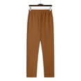 thumbnail image 4 of WRKEKC Casual Pants for Men Spring Fall Fashion Solid Color Drawstring Elastic Waist Long Pants for Daily Casual Outings Lounge　Wear, 4 of 9