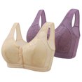 thumbnail image 1 of Wancir Bras for Women 2025 New Woman's Embroidery Front Button Large Size Underwear Bra without Steel Rim, 1 of 2