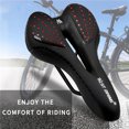 thumbnail image 3 of WEST BIKING Gel-Enhanced Comfort Bike Saddle for Mountain Bikes, Universal Fit with Hollow Design, Soft Polyurethane Material, Available in Multiple Colors (Red), 3 of 5