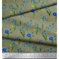 thumbnail image 3 of Soimoi Poly Georgette Fabric Leaves & Aster Floral Decor Fabric Printed Yard 42 Inch Wide, 3 of 3