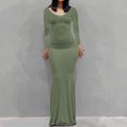 thumbnail image 1 of EQWLJWE Robes Moulantes pour Femmes Élégantes Col Rond Ajusté Manches Longues Aguichant sous-Couche Robe Nuisette, 1 of 6