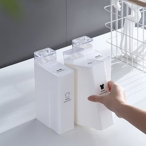 2000ml Upgraded Refillable Container for Laundry Detergent & Fabric Softener - Large Capacity Empty Bottle for Bathroom Use, Ideal for Bulk Storage, Cost-Effective Household & Commercial Solution