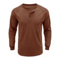 thumbnail image 4 of Innerwin Blouse Long Sleeve Mens Summer Tops Beach Solid Color Casual T Shirts Khaki S, 4 of 6