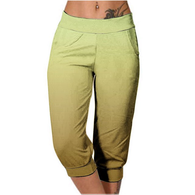 Yuyuzo Womens Capri Pants High Waisted Drawstring Sweatpants Running Gym Cropped Trousers with Pockets