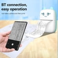 thumbnail image 4 of Graflsoa Portable Bluetooth Thermal Printer with Adorable Cat Design, Pink ABS Mini Printer for Barcode, Label, and Mistake Printing, Includes 1 Roll of Paper and Built-in 1000mAh Battery, 4 of 7