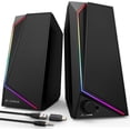 thumbnail image 1 of LENRUE Computer Speakers for Desktop Monitor, USB/USB-C Powered PC Speakers with Loud Stereo Sound, Headphone-in for Desktop, iMac, MacBook, Laptop, Monitor, 1 of 11
