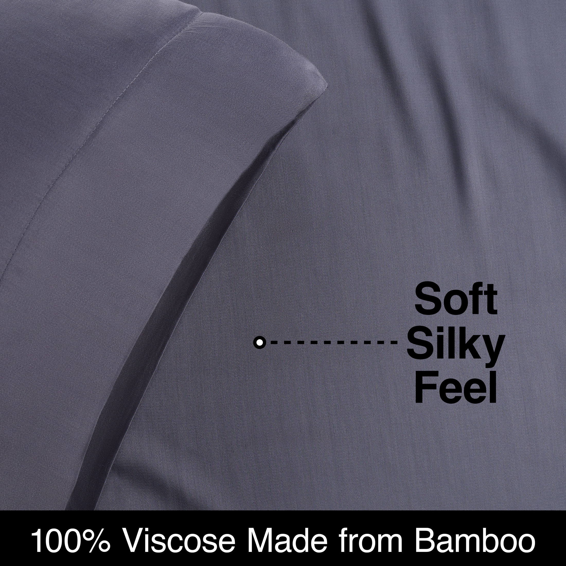 Allswell 300 Thread Count Soft & Silky 4-Piece Viscose from Bamboo Sateen Sheet Set