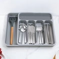 thumbnail image 1 of Hxlamzoo Organiseur de Couverts - Organiseur de Tiroir de Cuisine Extensible, Organiseur d'Ustensiles Ajustable, Organiseur de Tiroir à Couverts pour Fourchettes, Couteaux, Organiseurs de Cuisine Polyvalents et Solution de Rangement, 1 of 8