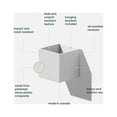 thumbnail image 2 of Veadek Geo Series Hanging 5" Planter White, 2 of 9