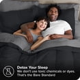 thumbnail image 3 of Bare Home Ensemble 5 Pcs Bed-in-a-Bag - Lit Simple, Noir avec Ensemble de Draps Gris, 3 of 7