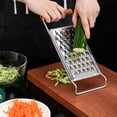 thumbnail image 4 of Stainless Steel Grater Multi Functional, Xinsrenus Foldable Double Sided Cheese Grater for Potatoes Kitchen Tool, Silver, 4 of 6