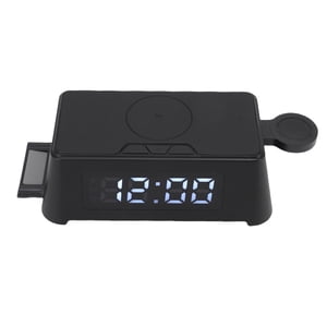 Réveil Chargeur sans fil, affichage de la température des données de temps Chargeur de température sans fil pour téléphone