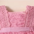 thumbnail image 4 of Robe en Dentelle Florale Sans Manches pour Bébé Fille Princesse Robe d'Été en Tulle, 4 of 7