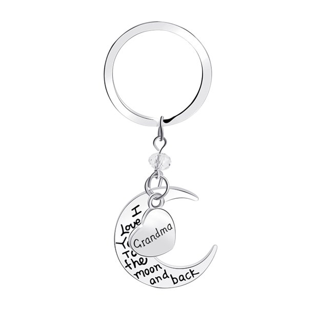 Key Chain Alloy Pendant Keyring Woman metal pendant keyring Key Holder Decor Key Ring Party Wedding Gift, D1002-Grandma