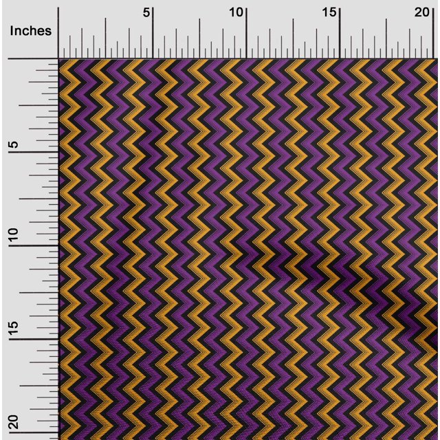 oneOone Cotton Flex Fabric Chevron Geometric Printed Fabric 1 Yard 40 Inch Wide