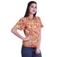 thumbnail image 3 of Moomaya Chemise à Manches Mi-Longues Imprimée pour Femmes, Col Boutonné, Haut Décontracté, 3 of 5