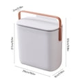 thumbnail image 3 of TopLLC Trash Can, Garbage Can Foldable And Hanging Plastic Garbage Bin Kitchen Garbage Bin Wall Mounted Small Garbage Bin garbage can, 3 of 8