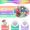 thumbnail image 3 of REGALWOVEN 50Pcs Hexagonal Silicone Beads Geometric Focal Loose Beads Bulk Grey, 3 of 5