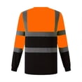 thumbnail image 2 of UVEASISHA Mens Hi Vis T-Shirts Class 3 Reflective Safety Long Sleeve Tshirt HIGH Visibility Outdoor Work Tee Shirt Colorblock Round Neck Pullover Todays Daily Deals Red S, 2 of 3