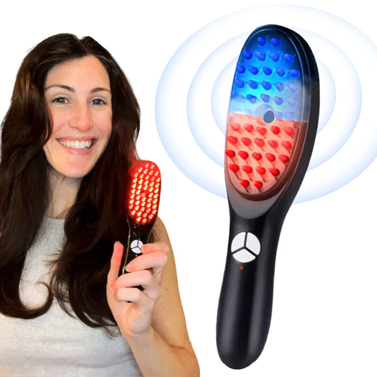 Hair Brush Clearance! Beauos Electric Massage Comb Red Light Hair Brush Hair Oil Applicator 3D Massager for Head Vibration Atomization Electric Massage Steam Hair Comb, Hair Brush, Clearance Sale