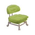 thumbnail image 2 of Tabouret à Dossier Pivotant avec Roues, Siège Rond Compact pour la Maison/le Bureau, Soutien Ergonomique, Vert, 2 of 9