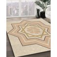 thumbnail image 3 of Ahgly Company Tapis d'Intérieur Lavable en Machine Carré Transitionnel Blond Doré Or, 5 Pieds Carré, 3 of 7