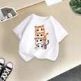 thumbnail image 5 of Carry Camisole Fille Haut à Volants Enfant Filles Mignon Graphique Col Rond Manches Courtes Tee Été Décontracté T-Shirt, 5 of 5