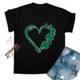 thumbnail image 4 of TopLLC St. Patrick's Day Patricks Day Chemises pour Femmes Hauts de Sarrau St Patricks Day Mode pour Dames St. Imprimé Cœur Manches Courtes Col Rond Chemise Femme Décontractée Ample, 4 of 4