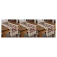 thumbnail image 1 of mmirethe Easy Wash Crochet Lace Table Runner For Elegant Wedding Reception Luxurious wine red 40*200cm 3Set, 1 of 6