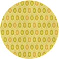 thumbnail image 1 of Ahgly Company Tapis d'Intérieur Rond Lavable en Machine Jaune Transitionnel, 5 Pieds Rond, 1 of 7