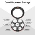 thumbnail image 3 of Uxcell Coin Dispenser Storage, Portable Change Sorter Aluminum Case, Black, Silver Tone, 3 of 6