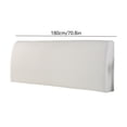 thumbnail image 3 of Linnome Full Wrap Bedhead Cover Stretchable Dustproof Headboard Protector Soft Padded Bed Head Cover with Elastic Hem for 71 Inch Bed White, 3 of 6