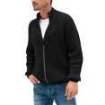 thumbnail image 1 of UKAP Men Cardigans Open Front Outwear Single Breasted Cardigan Sweater Slim Fit Winter Sweaters Black XL, 1 of 2