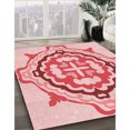 thumbnail image 3 of Ahgly Tapis Rectangulaire Lavable en Machine Intérieur Transitionnel Rouge Clair Rose, 5 Pieds x 7 Pieds, 3 of 7