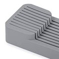 thumbnail image 2 of Kitchen Drawer Organizer Tray,Tier Knife Holder in-Drawer Knives Block Organizer Kitchen Storage, Gray, 2 of 6