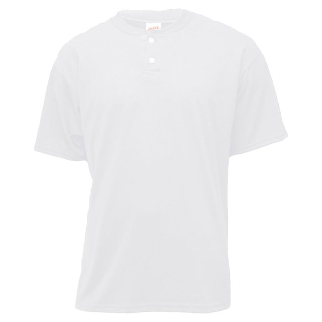 Soffe Men's Short Sleeve Henley Placket T-Shirt - M206