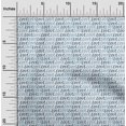 thumbnail image 2 of oneOone Polyester Spandex Light Blue Fabric Writing Font Sewing Craft Projects Fabric Prints By Yard 56 Inch Wide, 2 of 4