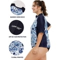 thumbnail image 3 of Charmo Plus Size Rashguard for Women Short Sleeve UPF 50 Swim Shirt Floral Print, 3 of 6