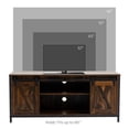 thumbnail image 4 of HOMCOM TV Table Television Stand W/ Storage and Barn Door Brown, 4 of 10