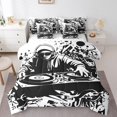 thumbnail image 1 of DJ Controller Comforter Set 7 Piece Bed in a Bag Twin,Black and White Bedding Sets Hippie Pop Music Sheet Set with Comforter,Hip Hop Rock Musical Theme Bed Set, 1 of 6
