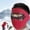 Red, variant on Winter Warm Windproof Coldproof Mask For Men And Women Outdoor Cycling Ash Proof Goggles Mask Washable